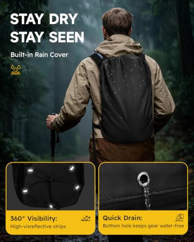 MOKURA 18L Lightweight Hydration Backpack with 2L Water Bladder - color: Black