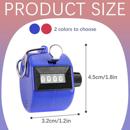 GDMINLO 2 Pack Clicker Counter, Metal 4 Digit Mechanical Hand Tally Counter