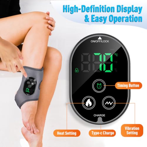 Cordless Foot Renew Triple Method Massager,Ankle Heating Pad with Massage