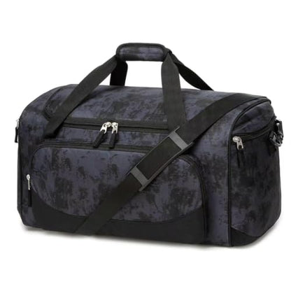 Uarition Gym Bag for Men & Women - 50L Duffle Bag for Travel, Black Tie-Dye - color: Black Tie-Dye