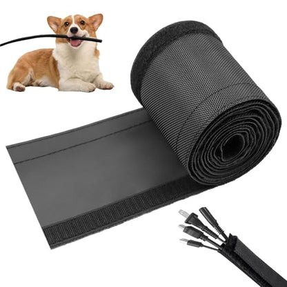1" - 6.6 Ft Dog/Cat Cord Protector, Hook and Loop Cable Sleeve - size: 1" - 6.6Ft