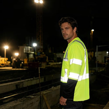 Safety Shirts Hi Vis Construction Shirts for Men and Women - color: Yellow-1, size: XX-Large