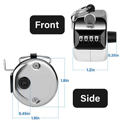Tally Counter, 4-Digit Clicker Counter, Metal Hand Tally Counters Clicker Pitch Counter for Counting, Knitting, Coaching, Golf, Lap, Fishing - color: B-1 PCS