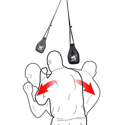 INNOLIFE Boxing Slip Bag, Boxing Dodge Hide Speed Bag Maize Ball Leather Ball for Reflex Training, Boxing, Kickboxing, MMA Pendulum Training - style: Black (Without Filler)