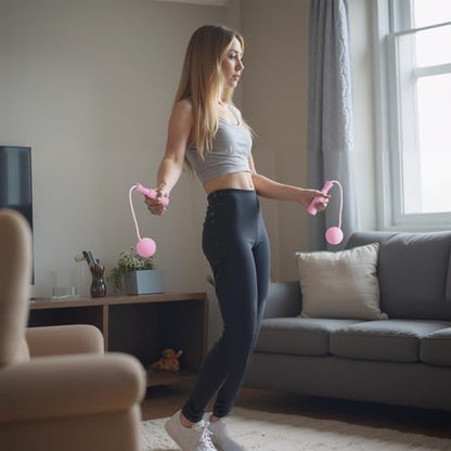 Jump rope,cordless skipping rope,fitness training bodyshaping - color: pink