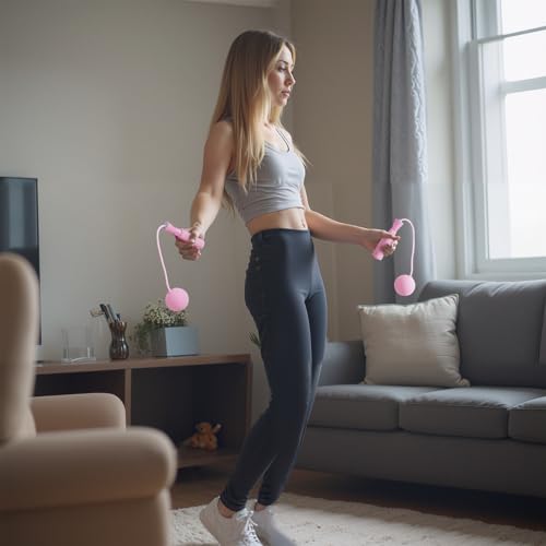 Jump rope,cordless skipping rope,fitness training bodyshaping - color: pink