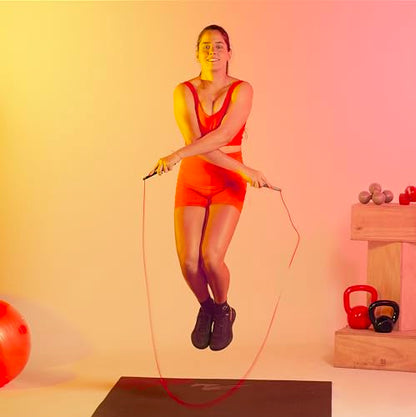 Elite Jumps Freestyle PVC Jump Rope Bundle, - color: Red