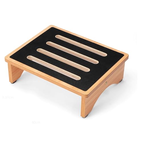 StrongTek Wooden Bed Step Stool, 5 in, 440 lb, Wide Non-Slip Platform - size: 5"-Natural