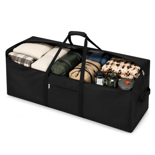 1 Pcs 60 x 17 x 20, 332 L Versatile Large Duffle Bag, Black - color: Black, size: 60 x 17 x 20 Inch, 332 L