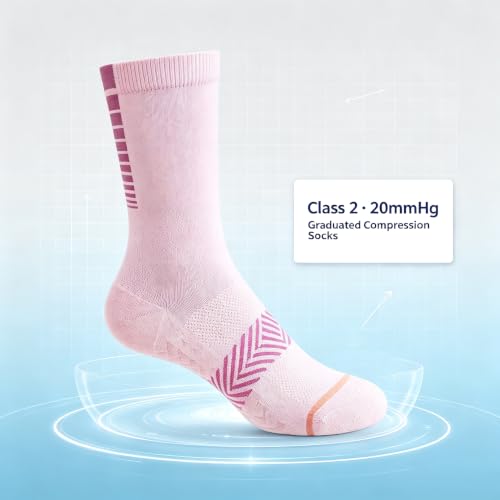 we fleece Running Socks Womens Compression Socks for Women Hiking Socks With Reflective Yarn Breathable Mesh Crew - color: Purple Purple Purple