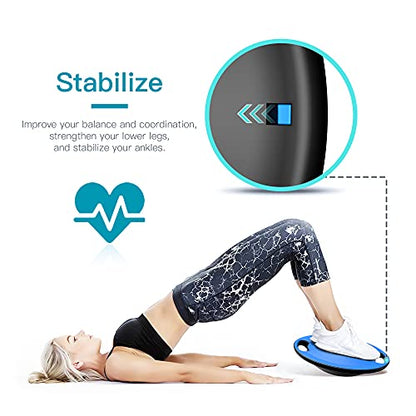 Wobble Exercise Balance Board, No-Skid Surface - color: Classic Blue