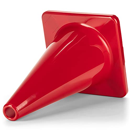Champion Sports High Visibility Flexible Vinyl Cones for Sports Training, Agility Drills, Field & Gym Marking Sets - color: Red, style: 18 Inch Cone (Single)