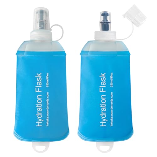 250ml Soft Flask Soft Water Bottle for Running, Hiking, Cycling and Climbing - 2Pcs Blue - color: 250ml, 2 blue