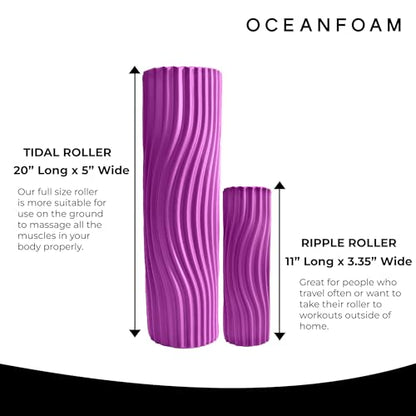 Oceanfoam Tidal Roller - Muscle Massage Foam Roller for Exercise (Magenta) - color: Magenta