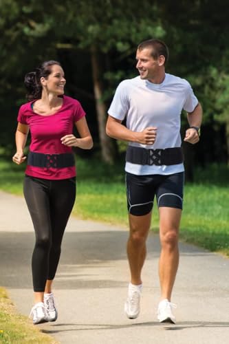 Weighted Fitness Belt - Walking, Running, Training Belt with Adjustable Weights up to 10 lbs, Cooling Technology, Unisex - color: Pink, size: Small