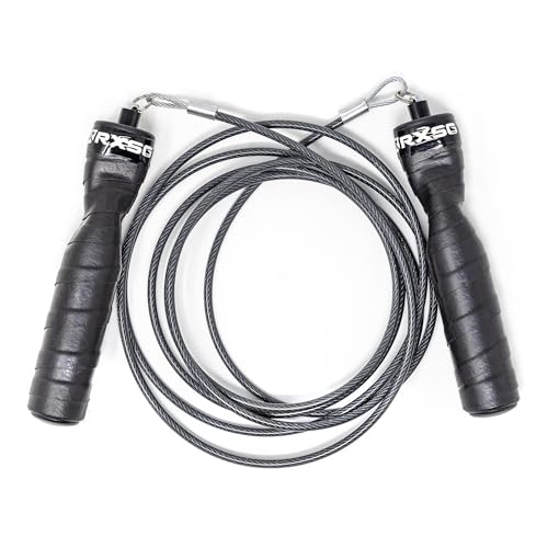 Rx Smart Gear Jump Rope - Black Ops Ergonomic Handles with Trans Black Cable Buff 3.4 | Jump Smart Weighted Speed Rope for Sports & Fitness, MMA, HIIT, Cardio Workout - size: Medium