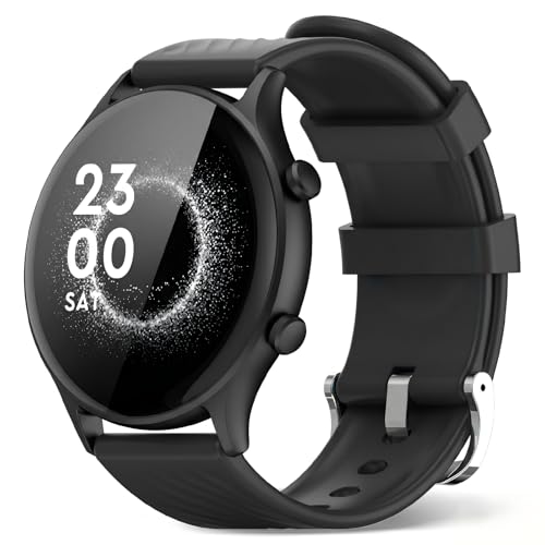 WalkerFit 1.39" Smart Watch for Men Women, IP67 Waterproof Fitness Tracker - color: Round - Deep Black