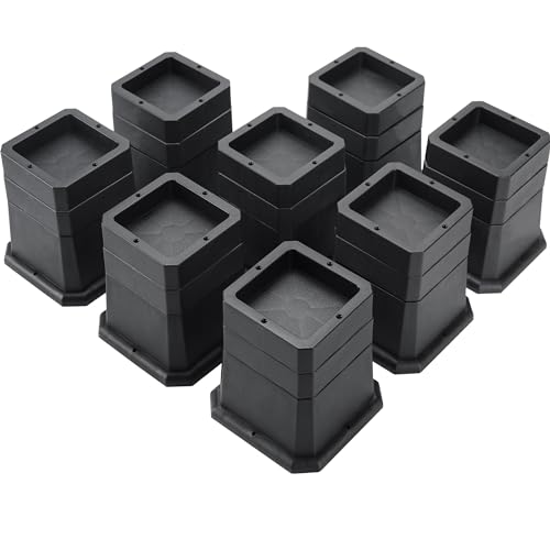 BTSD-home Adjustable Bed Risers 2, 3 or 4 Inch - color: 2,3,4 Inch, size: 8 Pack