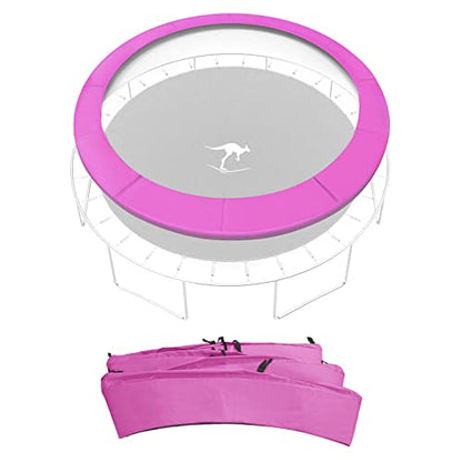 Kangaroo Hoppers Universal 12/14/15FT Trampoline Repalcement Safety Pad?Waterproof Surround Spring Foam Cover for Round Frame - color: Pink