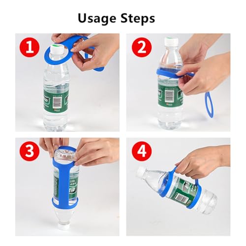 3 Pack Non-Slip Silicone Water Bottle Handle Strap – Soft Grip Carrier for Any Bottle, Handheld Accessory for Gym Workouts, Hiking & Outdoor Sports Enthusiasts