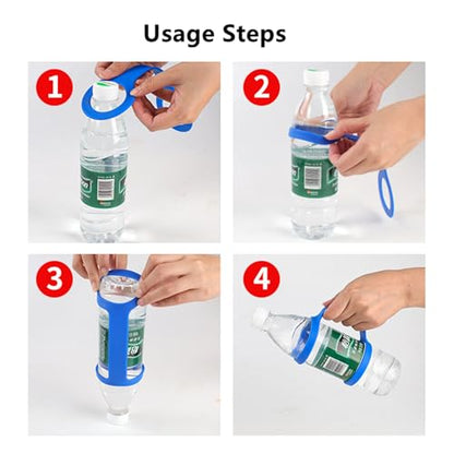 3 Pack Non-Slip Silicone Water Bottle Handle Strap – Soft Grip Carrier for Any Bottle, Handheld Accessory for Gym Workouts, Hiking & Outdoor Sports Enthusiasts