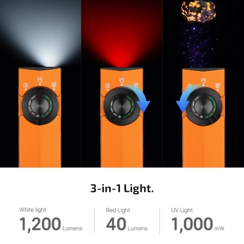 OLIGHT ArkPro Lite EDC Pocket Flashlight Rechargeable with UV Light, Orange - color: Orange