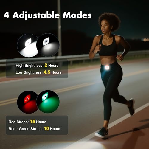 redaica 2 Pack Running Lights for Runners, Rechargeable, 4 Modes - color: Orange