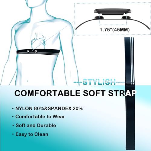 Heart Rate Monitor Replacement Strap Compatible with Polar Garmin Tickr Wahoo Coospo- Heart Rate Monitor Strap Replacement