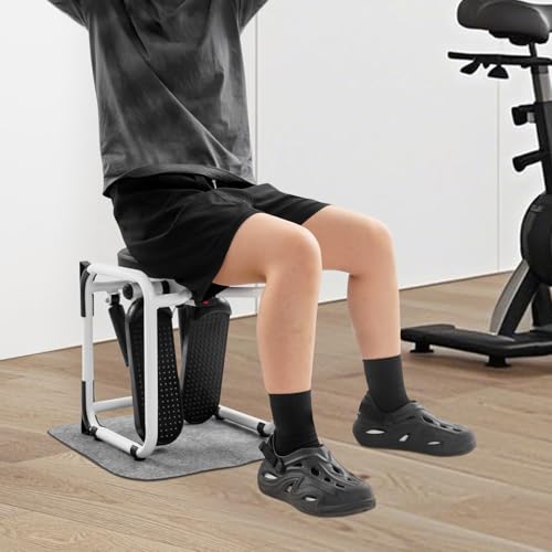 Mini Stepper with Bands & Monitor - 330LBS Hydraulic Full Body Workout, Silent Space Saving Exercise Equipment for Home Cardio, Arms, Legs & Glutes - color: White