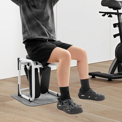 Mini Stepper with Bands & Monitor - 330LBS Hydraulic Full Body Workout, Silent Space Saving Exercise Equipment for Home Cardio, Arms, Legs & Glutes - color: White