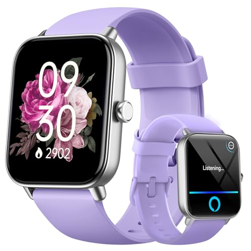 Smart Watches for Women Android & iPhone, 1.8" Smartwatch with Bluetooth Call (Answer/Make), Fitness Tracker with Heart Rate/Sleep/SpO2 Monitor, Smart Watch 3ATM Waterproof, 120+ Sport Modes, Alexa - color: Purple
