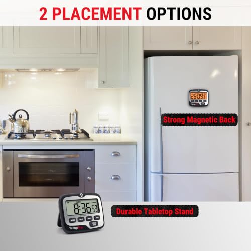 TempPro TM01(2 Pack) 2-in-1 Kitchen Timers for Cooking with Clock Mode - size: Digital Timer 2 Pack