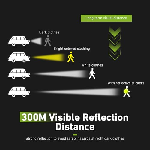 4 PCS High Visibility Reflective Bands, Reflective Running Gear for Wrist, Arm, Ankle, Leg, High Elastic Stretch Reflective Strap, Universal for Night Running, Cycling, Walking - color: Green
