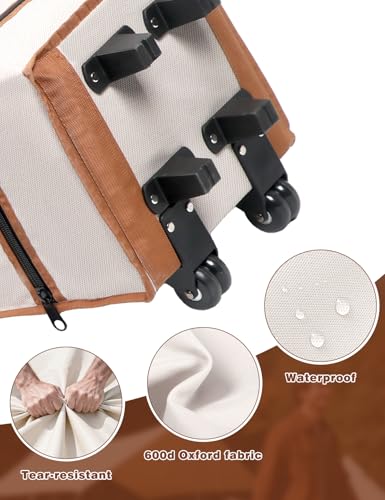Wheeled Canopy Tent Storage Bag for 10x10x63 Inch Pop Up Canopy, Heavy Duty Rolling Carry Bag with Handles & Zipper, Waterproof Oxford Fabric Replacement Tent Bag for Instant Canopy - size: 10*10*63in