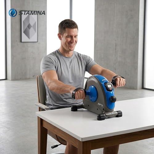 Stamina Exercise Bike with Smooth Pedal System - color: Blue