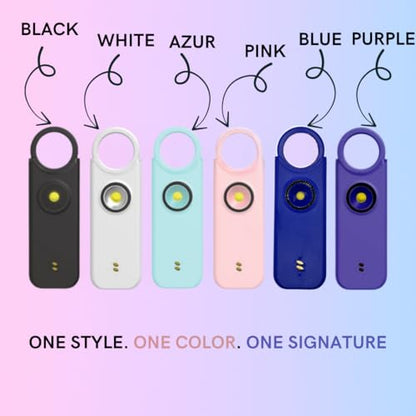 VOLTEK Personal Safety Alarm + Whistle Set for Women - Extra Loud (135 dB), LED Strobe Light, USB-C Rechargeable, Alert for Doors, Windows - Compact & Lightweight - Carabiner Included (Black) - color: Black
