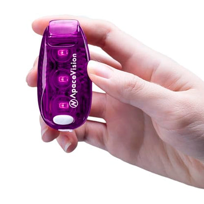 EverLightFX USB Rechargeable LED Safety Light (2 Pack) by Apace - Super Bright Bike Tail Light Works Brilliantly as Running Light for Joggers, Pets, Bicycle Strobe or Rear Clip On Lights - color: Violet
