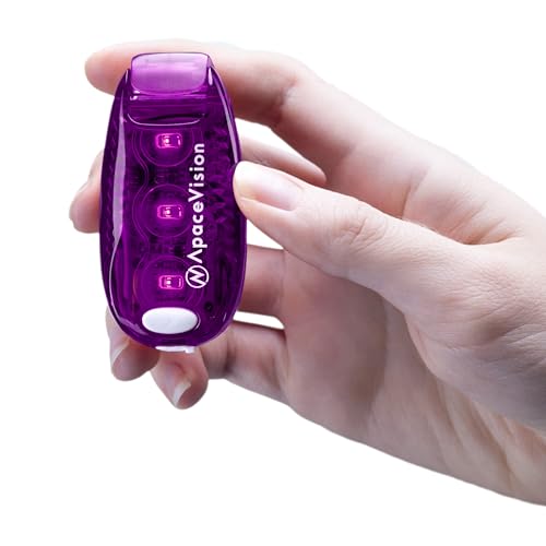EverLightFX USB Rechargeable LED Safety Light (2 Pack) by Apace - Super Bright Bike Tail Light Works Brilliantly as Running Light for Joggers, Pets, Bicycle Strobe or Rear Clip On Lights - color: Violet