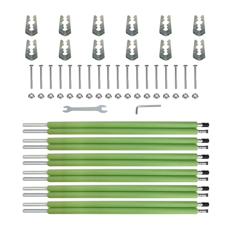 Universal Trampoline Poles, Replacement Poles with Clamp and Hardware and Enclosure Pole Connecters and Screws and Bolts, Pole Caps Fits Most Trampoline