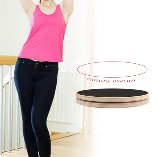 Menolana Ab Twister Board Twist Disc Core Strength Toning Disc Wooden Balance Twist Board Waist Twisting Disk for Aerobic Exercise Gym