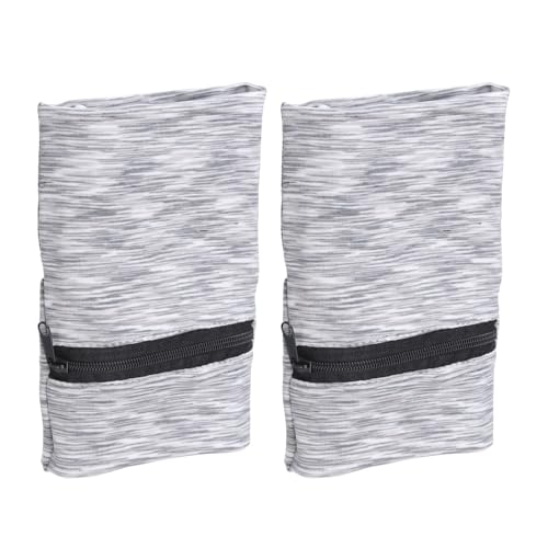 uxcell Wrist Pouch Wrist Wallet Sports Wristband Wallet with Pocket for Running Jogging Hiking Cycling Yoga - color: Gray