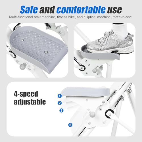 Stair Steppers with Resistance at Home Gym,Vertical Climber Cardio Exercise Machine,Full Body Workout Machine with Adjustable Handlebar & Pedals, 265lbs Load