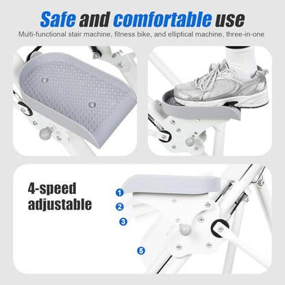 Stair Steppers with Resistance at Home Gym,Vertical Climber Cardio Exercise Machine,Full Body Workout Machine with Adjustable Handlebar & Pedals, 265lbs Load