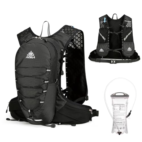 TRIWONDER Hydration Vest Running Backpack for Men & Women, Water Pack for Hiking, Camping, Climbing & Cycling, Lightweight Daypack - color: 05 Black - with 2L Water Bladder