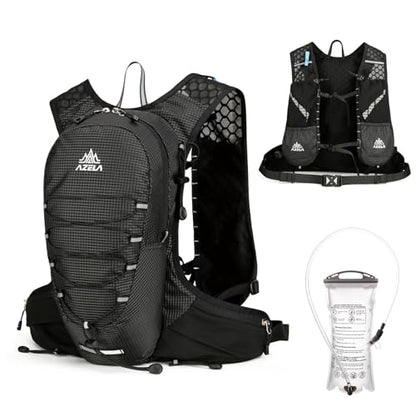 TRIWONDER Hydration Vest Running Backpack for Men & Women, Water Pack for Hiking, Camping, Climbing & Cycling, Lightweight Daypack - color: 05 Black - with 2L Water Bladder