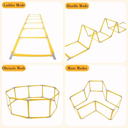 10 Rung Agility Training Ladder, TPR Speed Drills for Multi-Sport Fitness