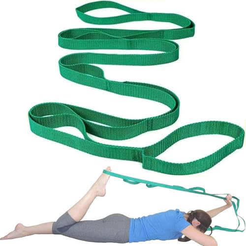 Yoga Stretching Strap, Non-Elastic Multi-Loop Exercise Band for Flexibility