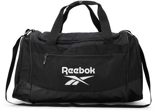 Reebok Lightweight Unisex Carry On Gym Duffle Bag for Men & Women, Sports - color: Cade - Black/White, size: One Size