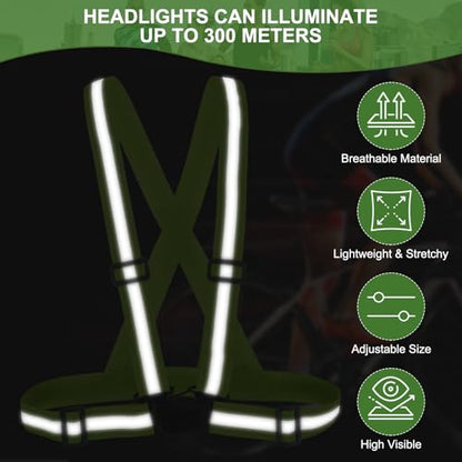 PATIKIL Reflective Safety Vest, Hi-Vis Safety Vests, Adjustable High Visibility Reflective Strips for Outdoor Jogging - color: Fluorescent Green