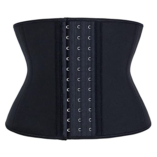 Short Torso Waist Trainer for Women Faja Body Shaper - color: 9 Inch 9 Steel Bones-hook & Eye, size: Small